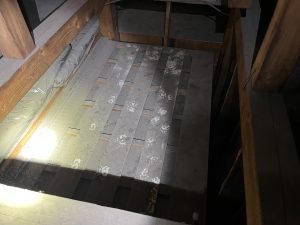 屋根裏のハクビシンの足跡