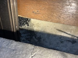 ネズミの侵入経路になっていた穴の塞ぎ